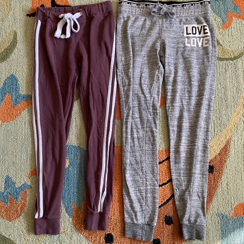 Lot of 2 I Reflex I Purple Track Stripe I Gray Love I Joggers I Sweatpants